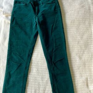 Joe Fresh deep green brushed corduroy pants!